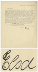 Elsa Einstein 1934 Letter Signed -- ...Habers death hit us hard...a brilliant and successful life to end so tragically. He died full of bitterness, seeing most of his lifes work destroyed...
